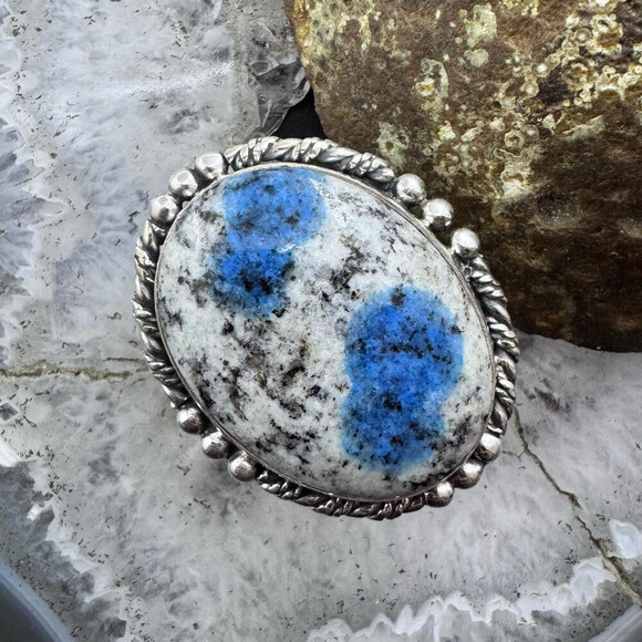 Sterling Silver Southwestern Style Oval K2 Jasper Ring Size 7 For Women - Picture 1 of 10